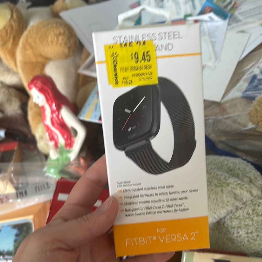 Fitbit Versa 2 Black Stainless Steel Band